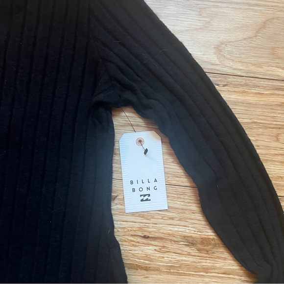 Billabong Mini Dress Black Ribbed - Picture 4 of 6